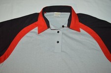 Hilton Black Red Gray Bowling Lounge Golf Shirt Size 42 Vintage New Old Stock