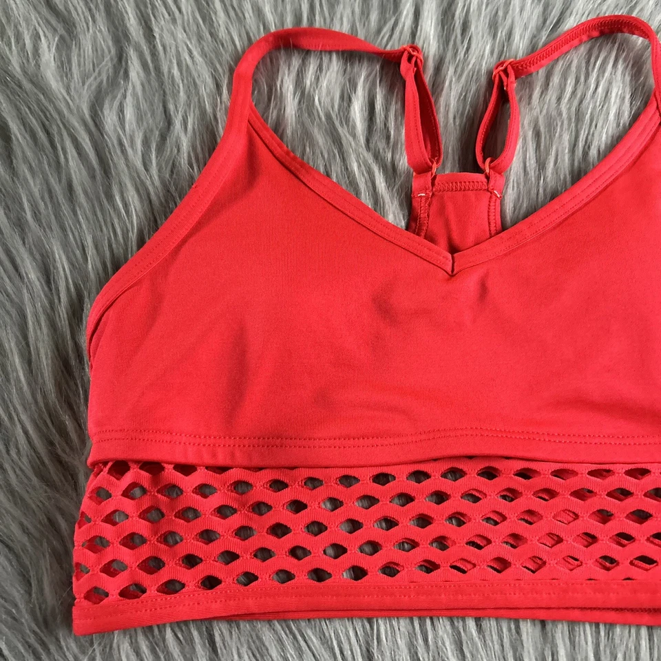 PINK Victoria’s Secret Ultimate Lightly Lined Sports Bra Womens Size Small Red - Image 2 of 4