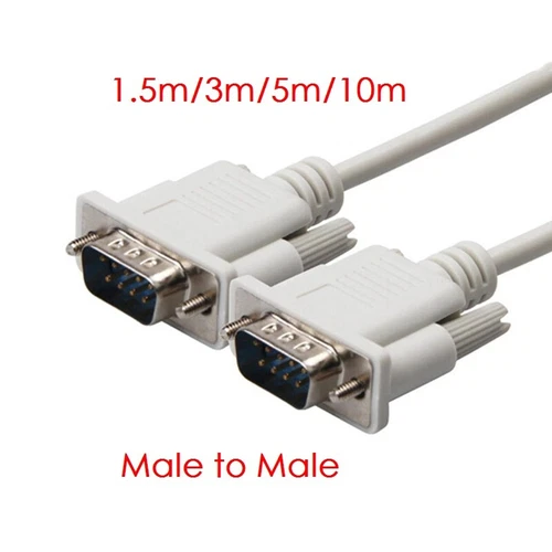 DB9 Serial Cable 9 Pin RS232 Male to Male PC Converter Extension Cable