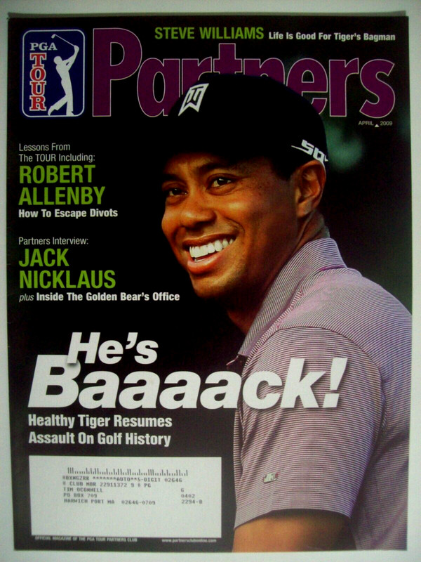 April 2009 PGA Tour Partners magazine: TIGER WOODS Cover