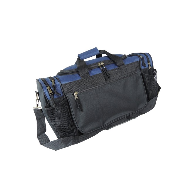 Dalix Sports Duffels 20 Inch Duffle Bag With Mesh And Valuables Brand New Duffle Bag Sports Duffel In Navy Blue And Black Gym