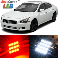 16 x Premium Red LED Lights Interior Package Kit for Nissan Maxima 2009-2014