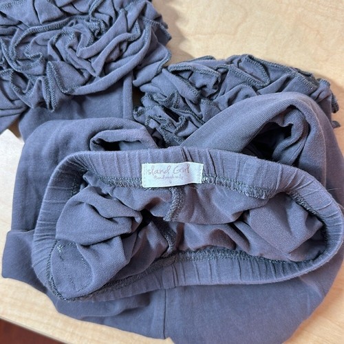 ISLAND GIRL Gray Pull On Legging Girls Ruffle Bottom Hem Size 6 - Picture 5 of 5