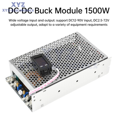 DC-DC Buck Module 1500W Adjustable Power Supply Module 15-90V to 2.5-72V 1.5-50A