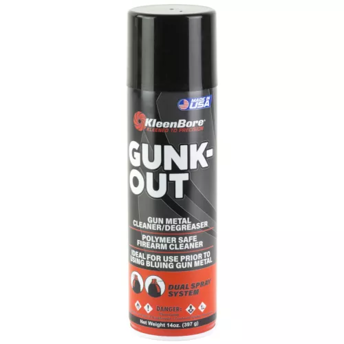 KleenBore GunkOut Cleaner 14oz Aerosol Removes Dirt Oil Fast Drying Residue Free