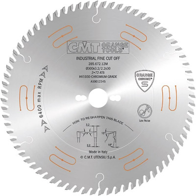 285.660.10M Orange Chrome Heavy-Duty Crosscut Blade 10'' X T60 ATB
