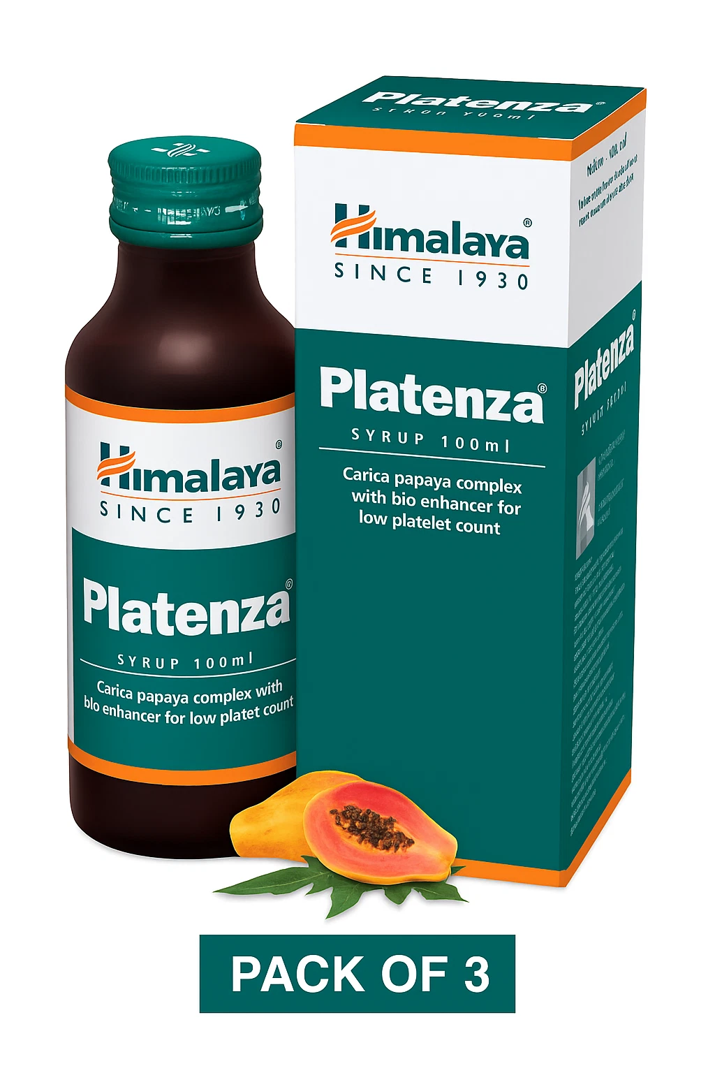 3X Himalaya Platenza Syrup 100ml Herbal Platelet Support Syrup