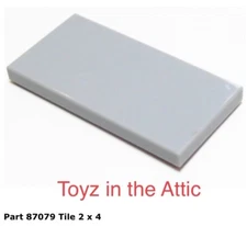 Lego 2x 87079 Light Bluish Gray Tile 2 x 4 10497