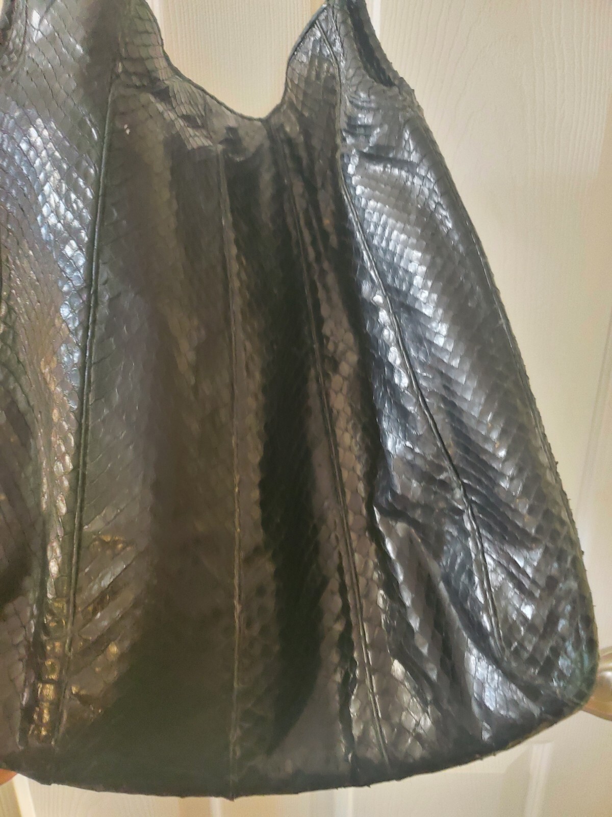 Judith Leiber Python Exotic Leather Shoulder Bag … - image 3