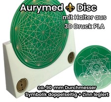 Metatron Coin Lakhovsky Disc +Halter PLA Tesla Radionik Frequenz Mystik Scheibe