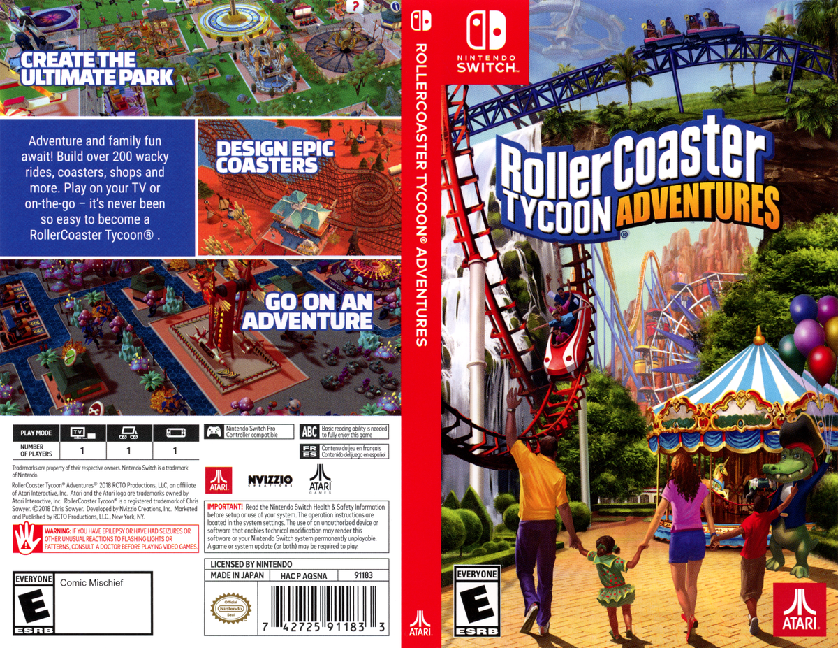 Rollercoaster Tycoon Adventures (Nintendo Switch, 2018) for sale