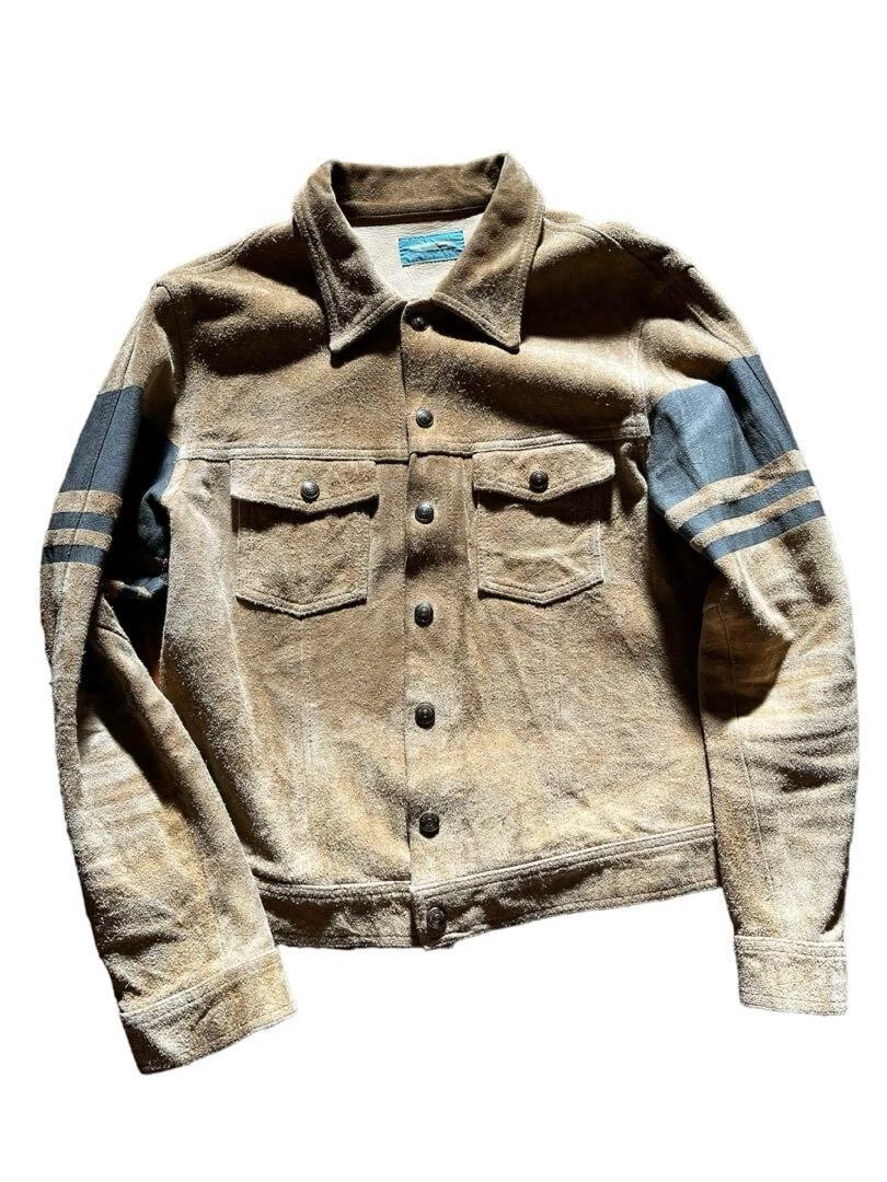 UNDERCOVER 1997 Giacca Pelle Foglia Collezione Rara Vintage Uomo Usata 7900MT