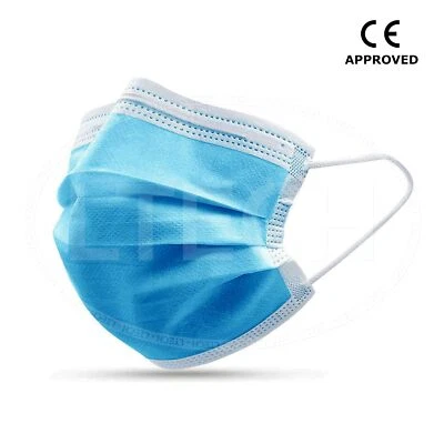HEALTHCARE PLUS 5-100 Pcs Non Surgical Mask Disposable Face Mask Fluid Resistant Mask
