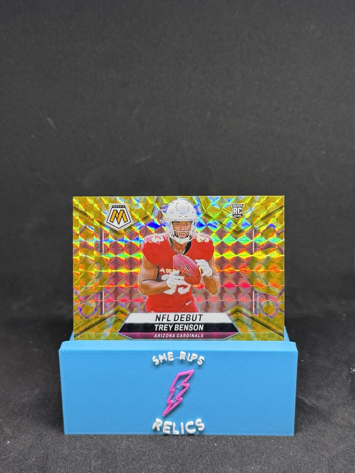 2024 Mosaic Football TREY BENSON #277 RC Rookie NFL DEBUT Yellow Reactive Prizm