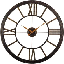 & Co. Bronze Big Time Wall Clock, Large Vintage Decor for Living Room and Home O
