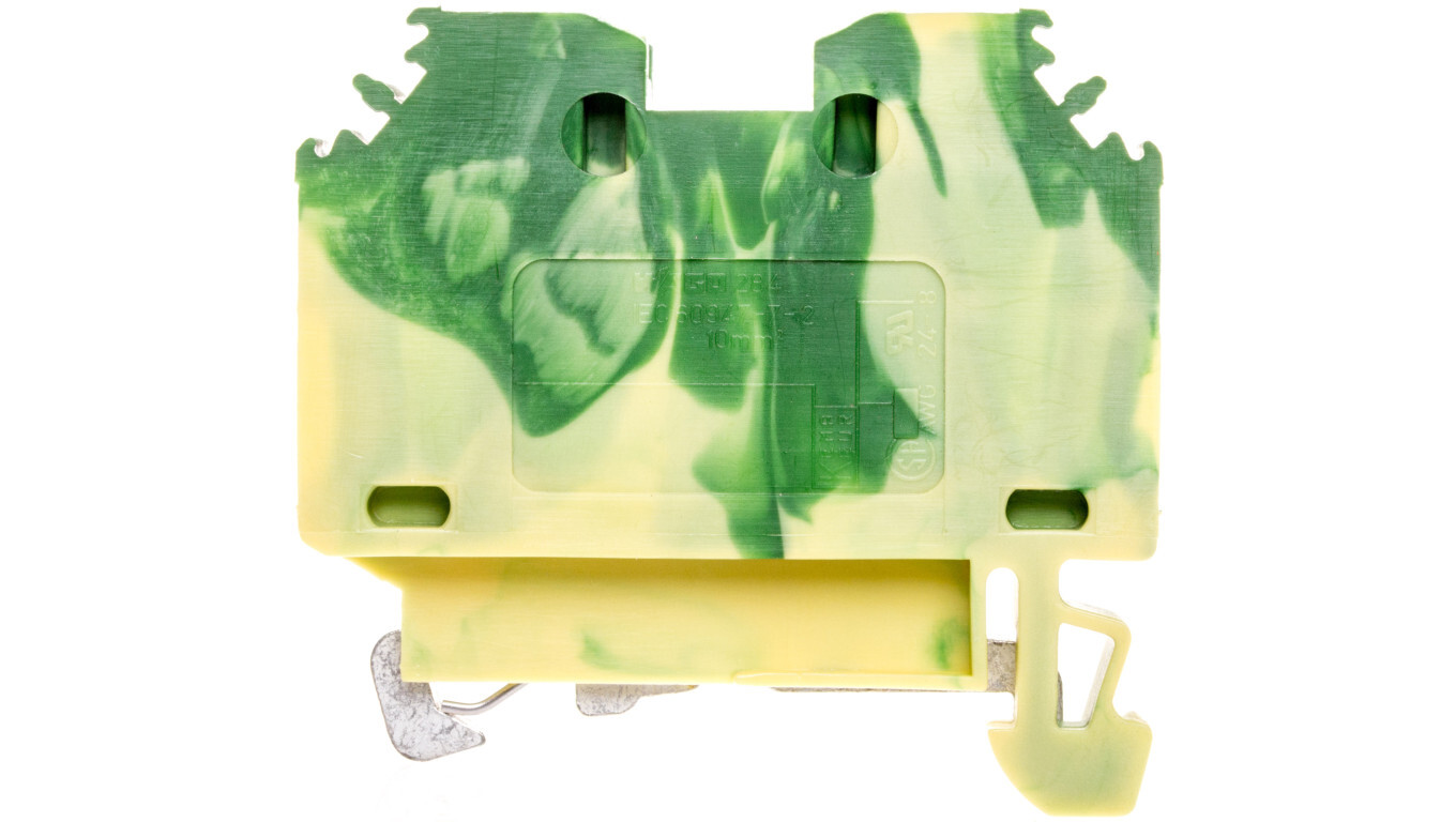 2-wire connector 10mm2 yellow-green 284-107 /T2UK
