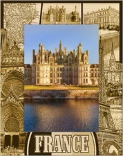 France Laser Engraved Wood Picture Frame Portrait (4 x 6) 