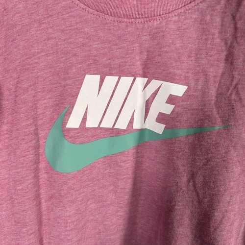 Nike Dress Girls Medium Pink Pockets Long Sleeve Crew Neck Drawstring Cotton - Picture 4 of 8