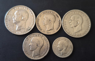 Lot mit 5 verschiedene Silbermünzen aus Griechenland!