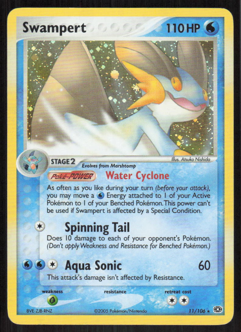 Pokemon TCG Emerald #11/106 Swampert MP (Side Crease)