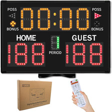 LUCKY TIME Electronic Basketball Scoreboard with Buzzer, Digital Scoreboard with