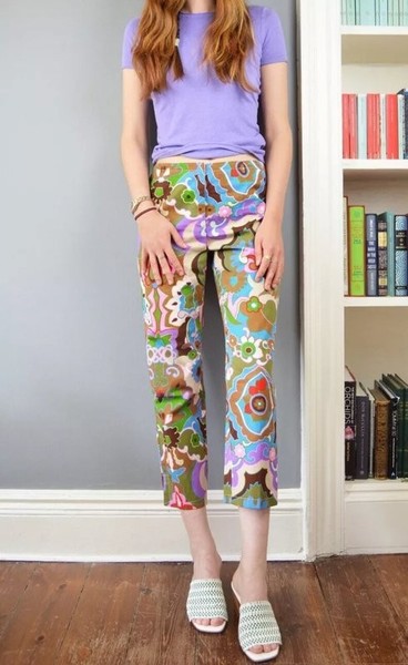 Women Alberta Ferretti Trousers Multicolor Cotton