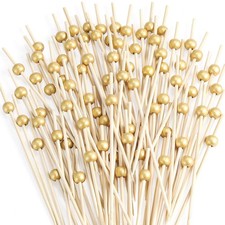 200 Pcs Cocktail Picks, 4.7 Inch Toothpicks for Appetizers, Bamboo Cocktail S...