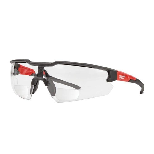 Clear +3.00 Bifocal Safety Glasses Magnified Anti-Scratch Lenses - Picture 1 of 10