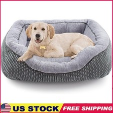 Orthopedic Dog Bed Soft Plush Support Raised Sides Washable Anti-Slip Bottom New