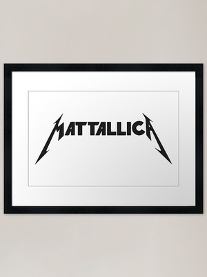 Mattallica: For Metal Fans Named Ma Framed Wall Art Poster Canvas Print Picture