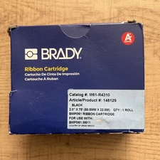 Brady 148129 BMP61 Series R4300 Printer Ribbon M61-R4310 BLACK