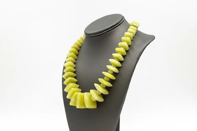 Jay King Sterling Silver Yellow Bauhinia Stone Necklace 19'' .925