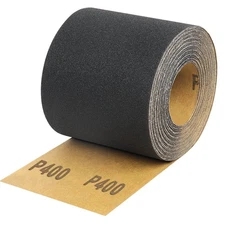 400 Grit Sandpaper Roll, 3-2/3" Wide 11 Yard Wet Dry Silicon Carbide Longboard S
