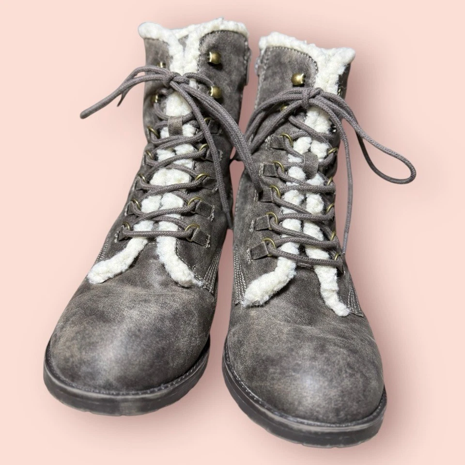 Botines con cordones de piel sintética MIA | Talla 8,5 Foto 2 de 4