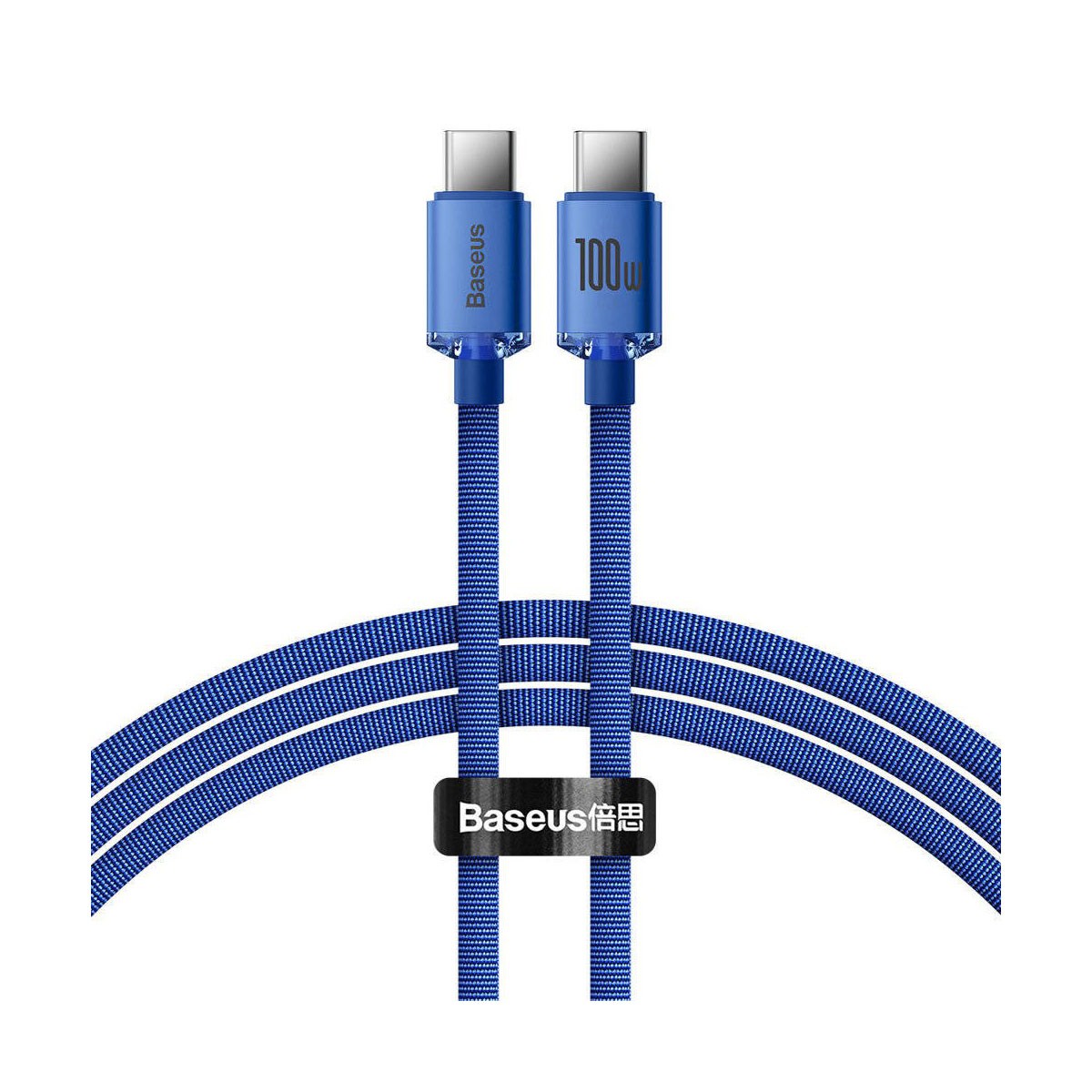 Câble USB-C vers USB-C 100W Crystal Shine long 2m idéal pour le télétravail