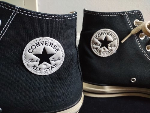 Sneakers Converse Premium Chuck 70 Hi Tops nere Taylor Canvas da uomo 12 162050C - Foto 2 di 24