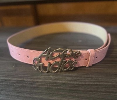 pink acne studios belt