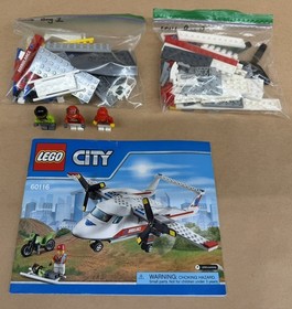 LEGO CITY 60116 Ambulance Plane 3 Minifigures 183 Pieces No Box Pre-Owned