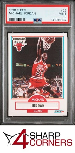 1990 FLEER #26 MICHAEL JORDAN BULLS HOF PSA 9