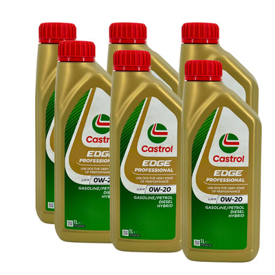 6x1 Liter Castrol Edge Professional 0W-20 LL IV C5 VW 508 00 509 00 Porsche C20