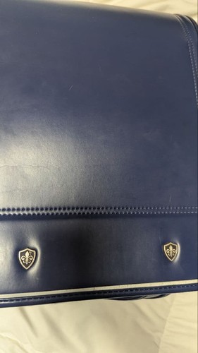 Marine Schultasche mit Emblem, Kunstlederausstattung, gebraucht, Kinderrucksa...