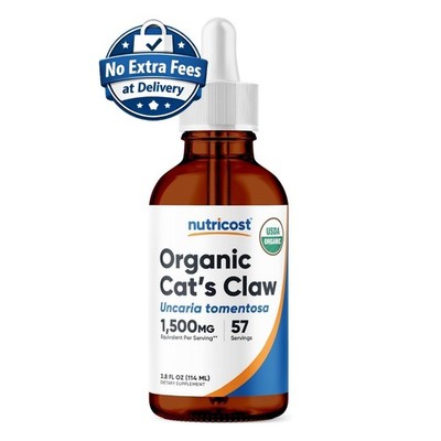 Gotas Líquidas Orgánicas de Uña de Gato 114 ML | Uncaria tomentosa 1500mg