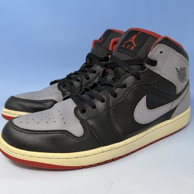 Nike Air Jordan 1 Mid Bred Shadow Retro Men's Sz 13 M Sneakers 554724-006