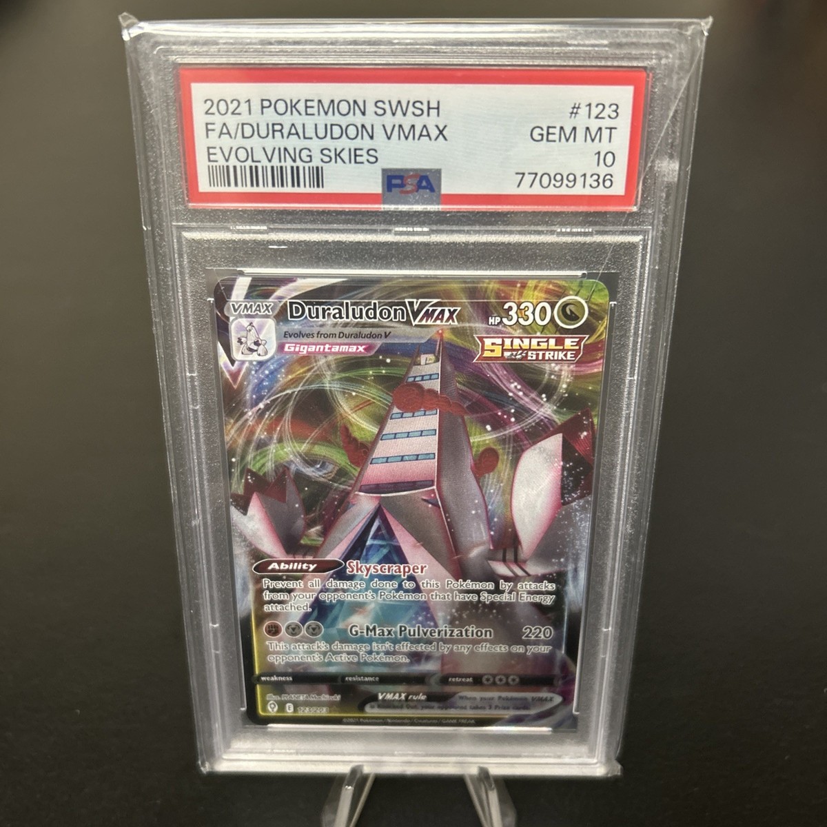 Pokemon TCG: Duraludon V Max Psa 10 123/203 Evolving Skies | eBay
