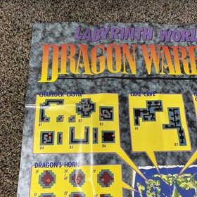 World of Dragon Warrior II (2) Map Poster Insert Video Game Nintendo NES Vintage