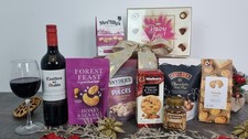 Gift Box Hamper - Festive Gourmet Delights Gift Box Hamper with Wine