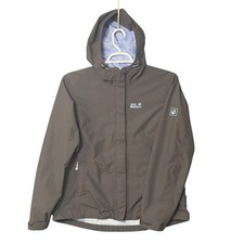 Jack Wolfskin Texapore Women's Waterproof Hooded Jacket Gray Size Large Gorpcore