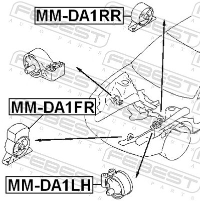 ✅Fits FEBEST MM-DA1FR ENGINE CUSHION FRONT MITSUBISHI CARISMA DA1-6A ⭐UK Seller⭐
