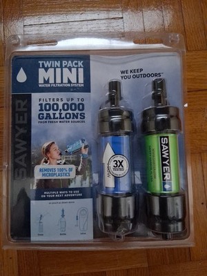 Sawyer MINI 2-Pack Water Filter - Emergency Prep Camping Hiking - New Sealed