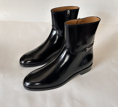 GUCCI Women's Black Leather Slim Horsebit Ankle Boot Size 9 (US) NIB 811375